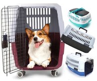 Honden reismanden en koffers