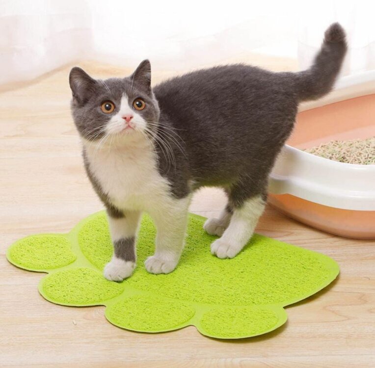 kattenbak uitloopmat groen