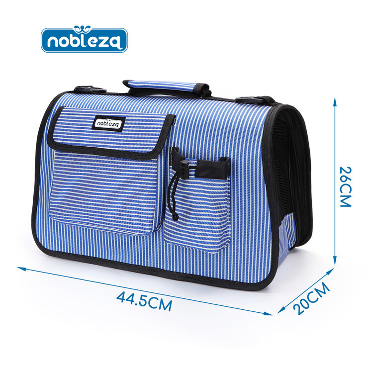 Reistas / Draagtas met schouderband voor hondjes en katten&nbsp;Blauw S  Mooie en handige tas voor het vervoeren van jouw hui