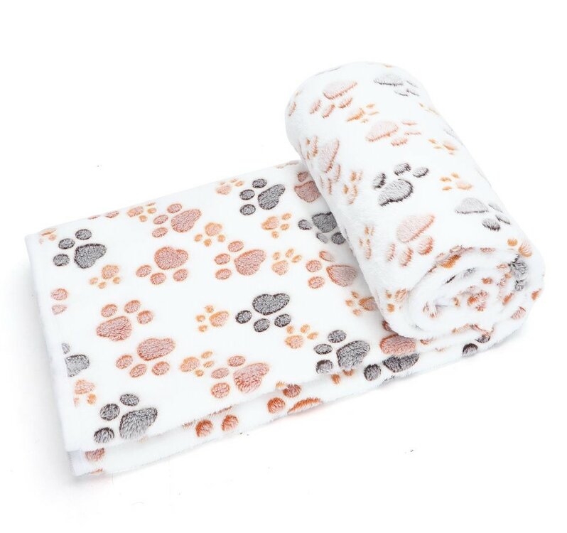 kattendekens flanellen deken voor honden en katten. Kleur wit