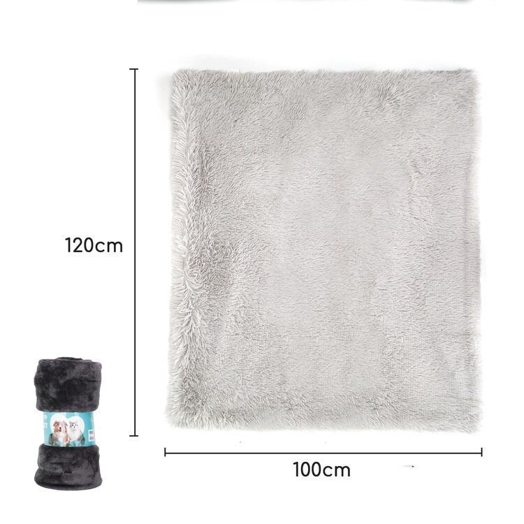 Nobleza Hondendeken - Fluffy / pluche - Lichtrijs - 100x120 cm