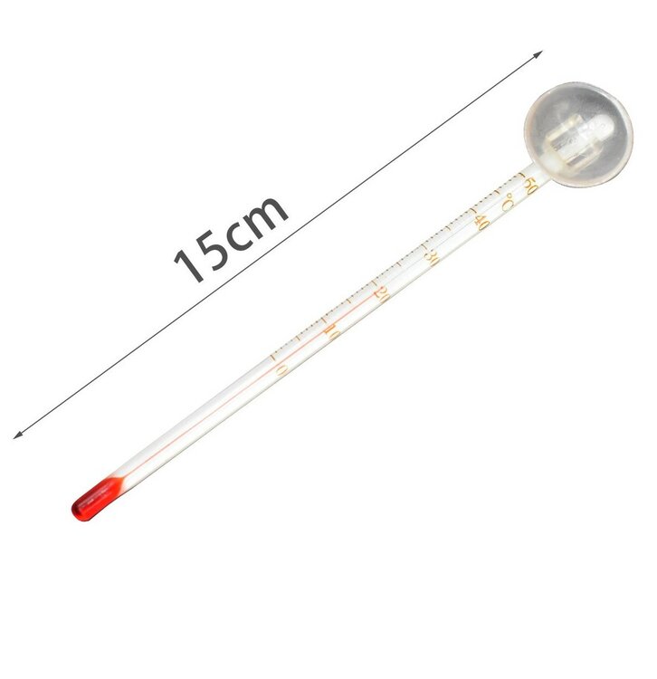 Thermometer in aquarium glas
