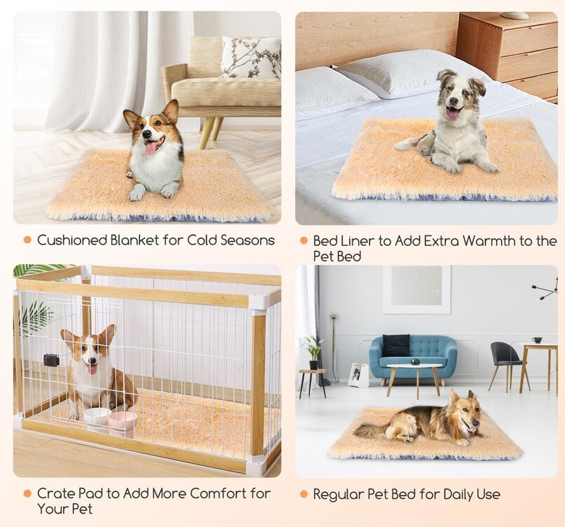 Nobleza Kleed - Fluffy / pluche - Voor hond en kat - Beige - 50x70 cm