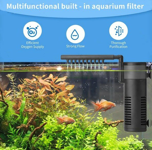 Aquarium filterpomp beluchting en stroming