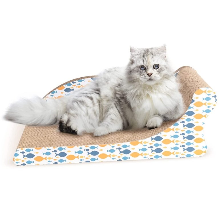 Kartonnen bankje voor katten
