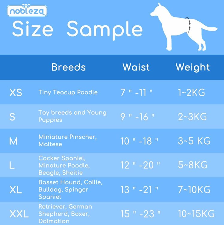 Hondenluiers per verpakking. Maat XS t/m XXL Perfect absorberend en toepasbaar voor honden