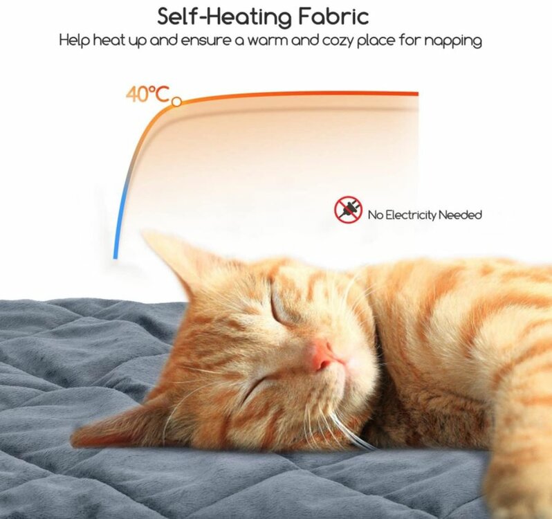 Vetbed extra large die warmte geeft voor katten