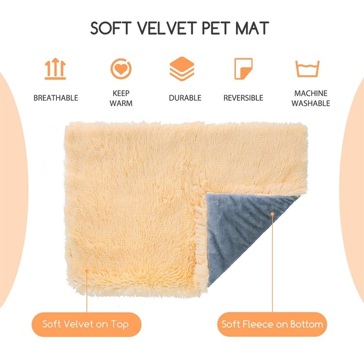 Benchmat beige fluffy