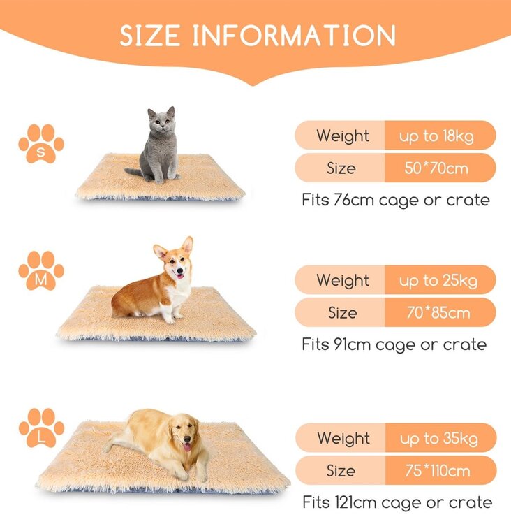 Beige kleed langharig als ligplek voor jouw hond of kat.