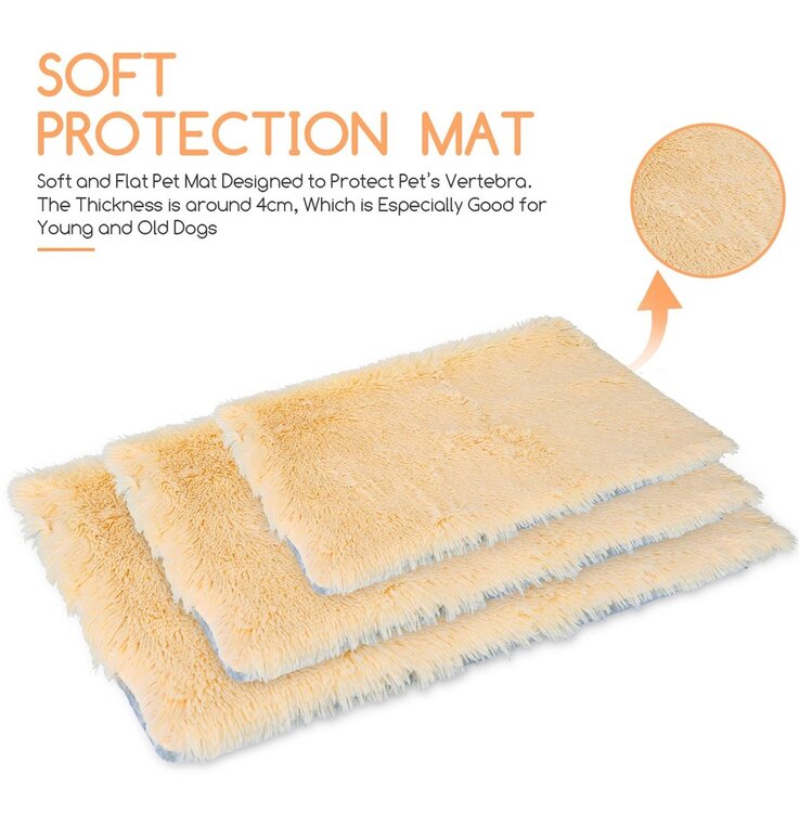 Nobleza Kleed - Fluffy / pluche - Voor hond en kat - Beige - 70x85 cm