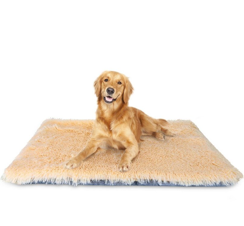 Kleed voor honden en katten beige fluffy 75x110 cm