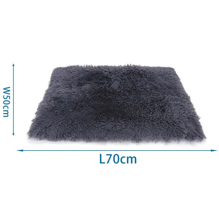 Nobleza Kleed - Fluffy / pluche - Voor hond en kat - Grijs - 50x75 cm