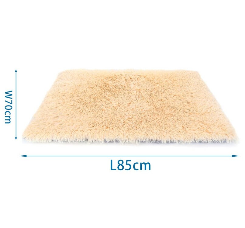 Nobleza Kleed - Fluffy / pluche - Voor hond en kat - Beige - 70x85 cm