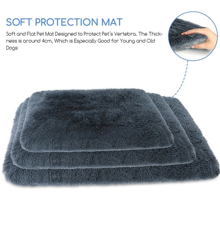 Nobleza Kleed - Fluffy / pluche - Voor hond en kat - Grijs - 70x85 cm