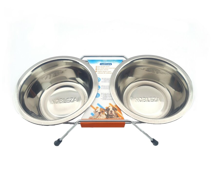 Kattenvoerbak roestvrij staal dinerrack