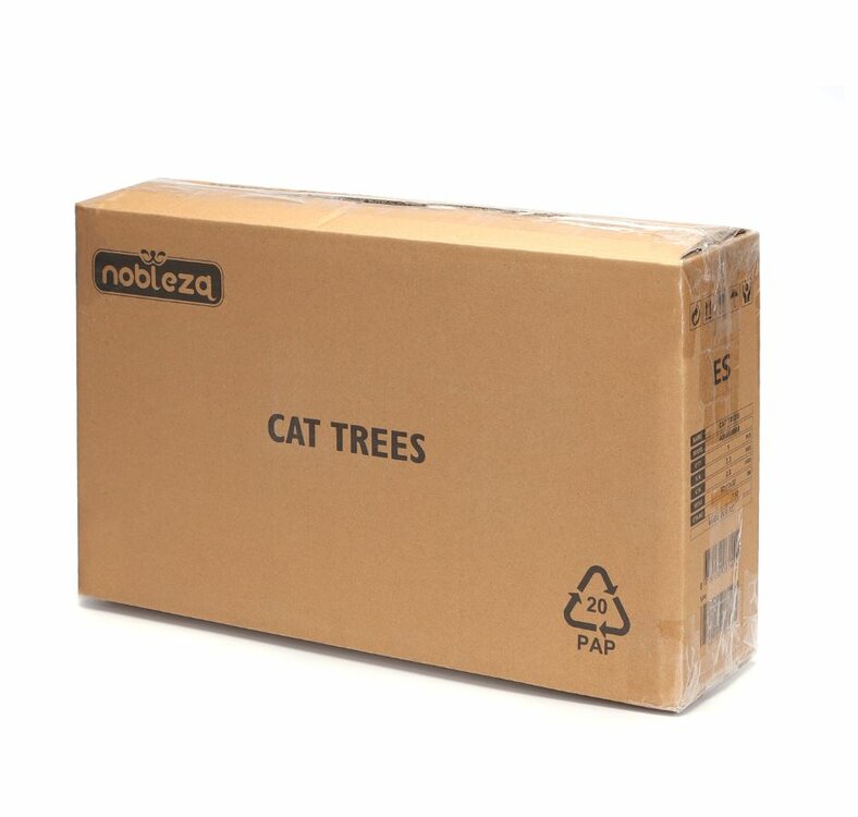 Nobleza Kattenmeubel met mand - Wit - Fluffy schaap - 50 cm