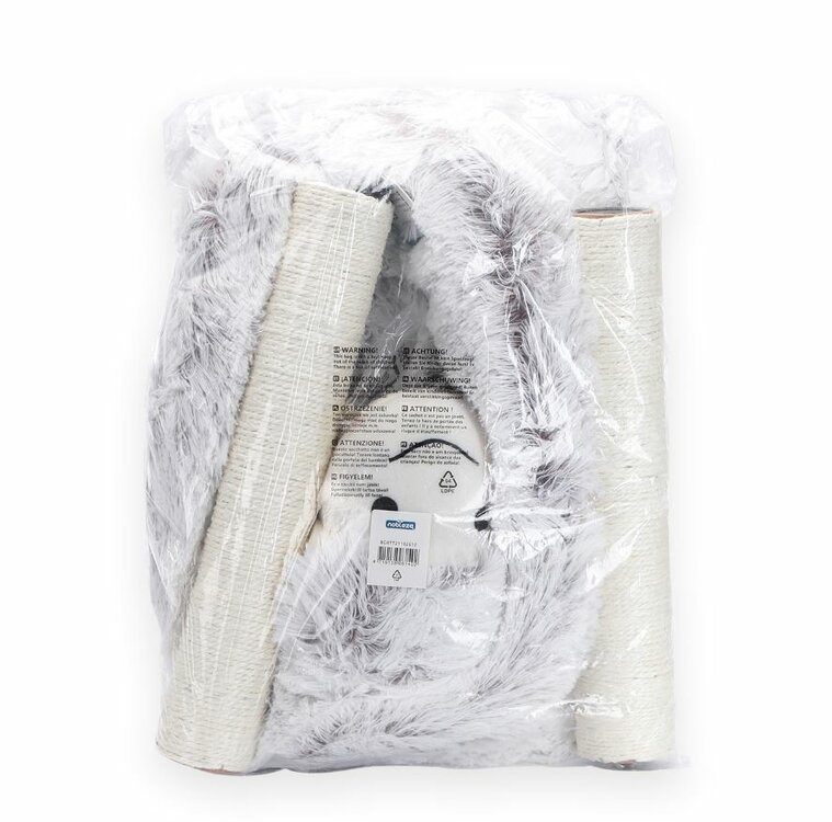 Nobleza Kattenmeubel met mand - Wit - Fluffy schaap - 50 cm