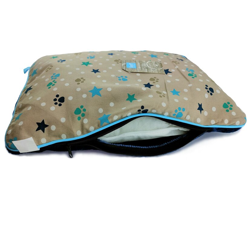 Lief! Kussen Blauw grijs