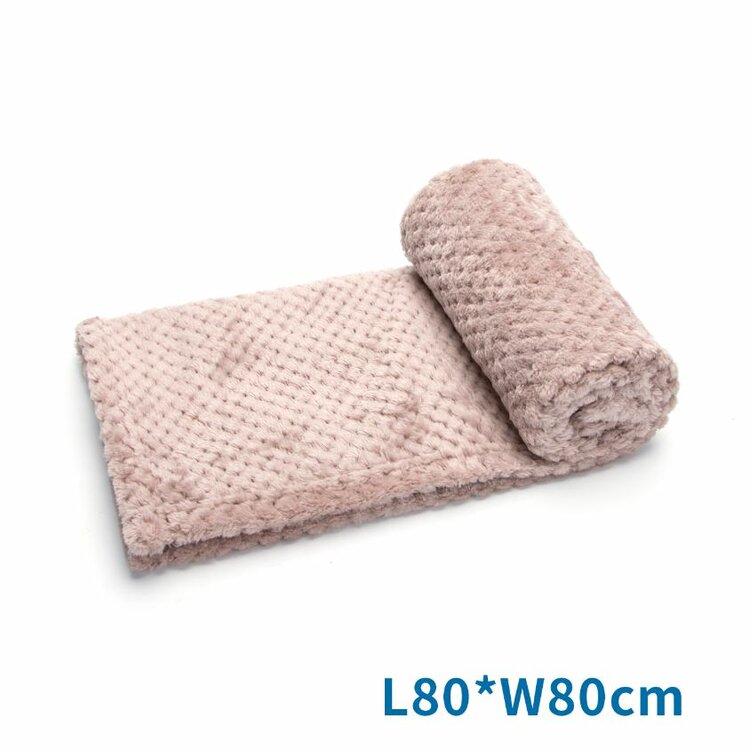Nobleza Dekentje voor hond en kat - Pluche - Bruin - Maat S - 80x80 cm