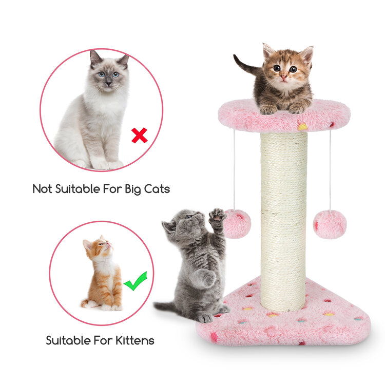Roze krabpaal voor kleine katten