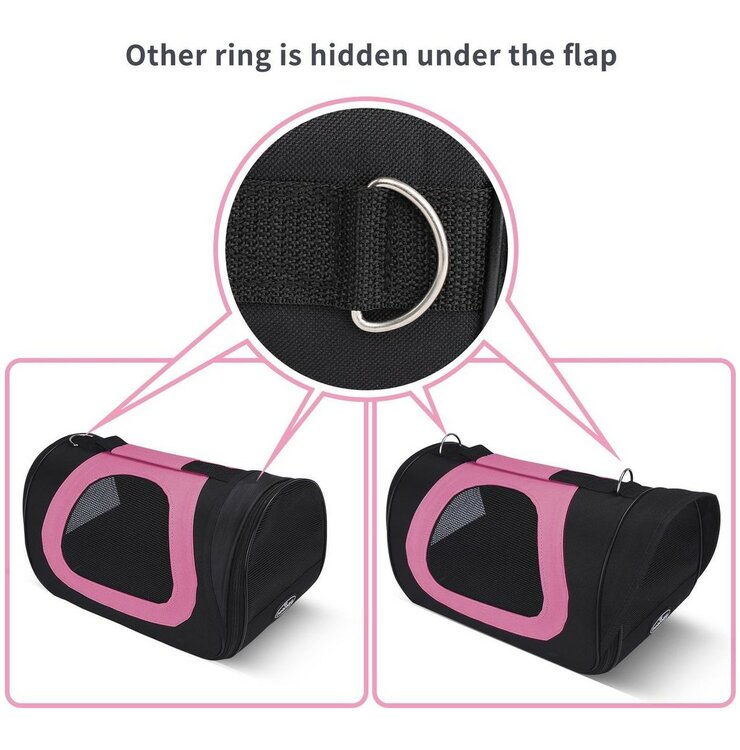 Nobleza Draagtas voor hond en kat tot 5 kg - 40x23x24 cm - Roze
