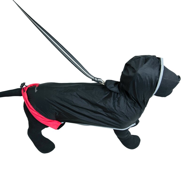 Jack &amp; Vanilla Hondenregenjas - Zwart - Reflecterend - 50 cm