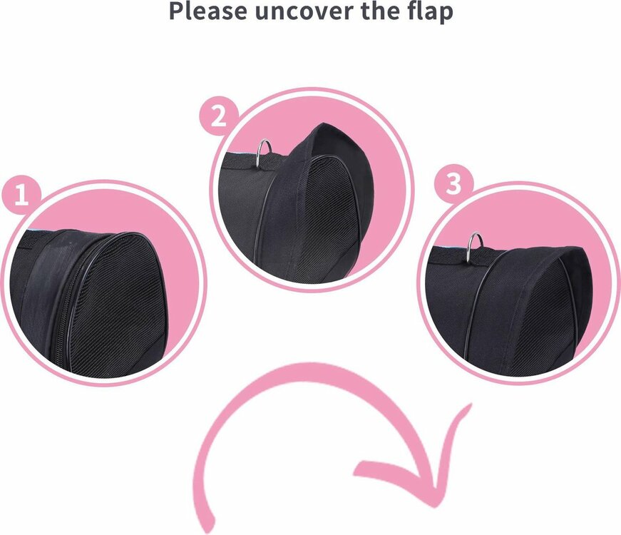 Nobleza Draagtas voor hond en kat tot 5 kg - 40x23x24 cm - Roze