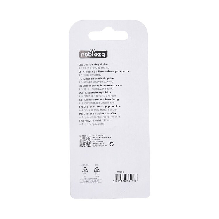 Nobleza Honden clicker - 4 Tonen instelbaar - Zwart