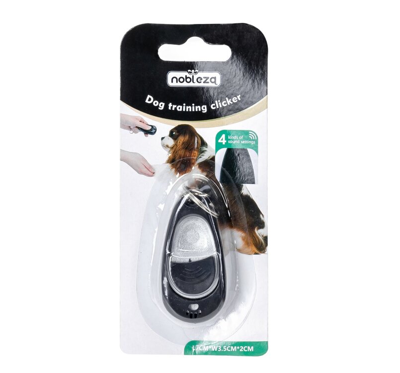 Nobleza Honden clicker - Instelbaar - 4 Tonen - Zwart