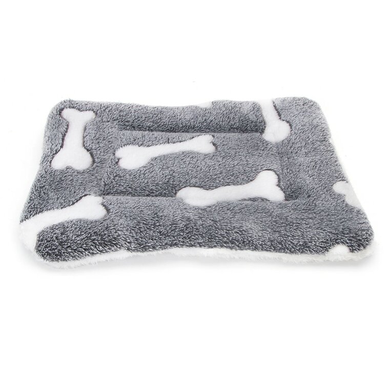 Nobleza Hondenkleed - Pluche - Grijs / wit - Maat M/L - 65x85 cm