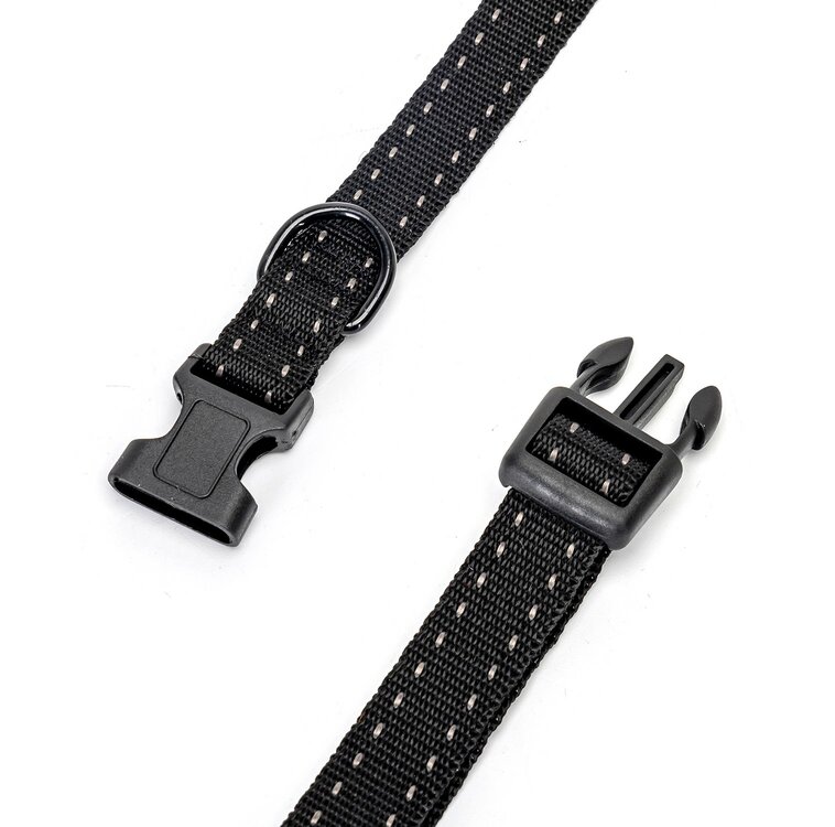 Nobleza Honden vlooienhalsband - Natuurlijk - Werking 6 maanden - Maat M 46 cm - Zwart