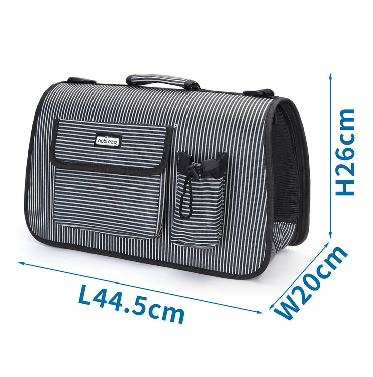 Nobleza Katten draagtas - Tot 4 kg - 44,5x20x26 cm - Zwart