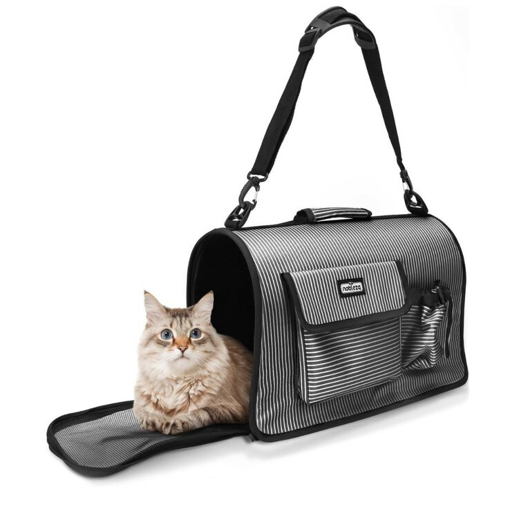 Katten draagtas met opbergvakken, voor katten tot 4 kg