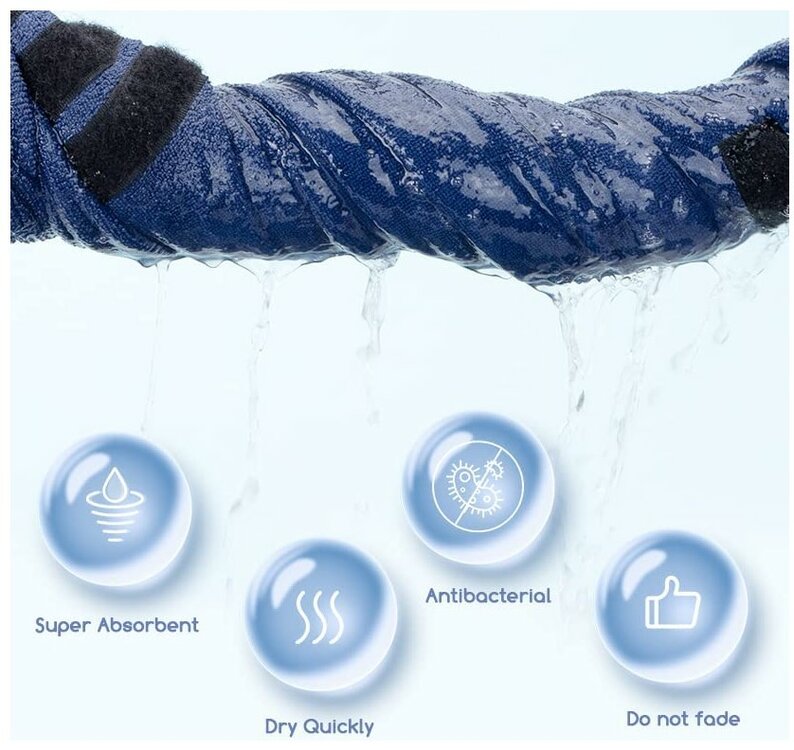 Nobleza Hondenbadjas - Microvezel - Maat XL - 70 cm - Blauw