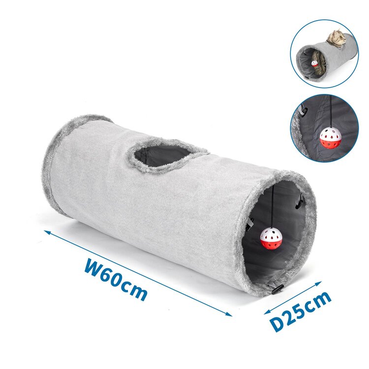 Pluche katten speeltunnel