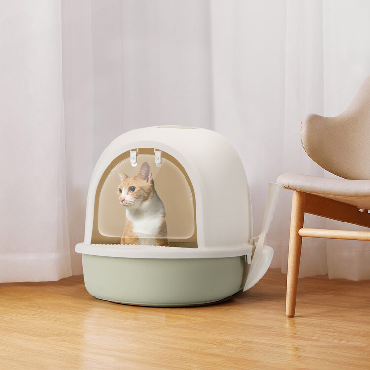 Nobleza Gesloten kattenbak met schepje - Maat S - 50,5x37,5x38 cm - Groen