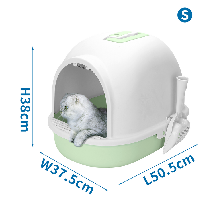 Nobleza Gesloten kattenbak met schepje - Maat S - 50,5x37,5x38 cm - Groen