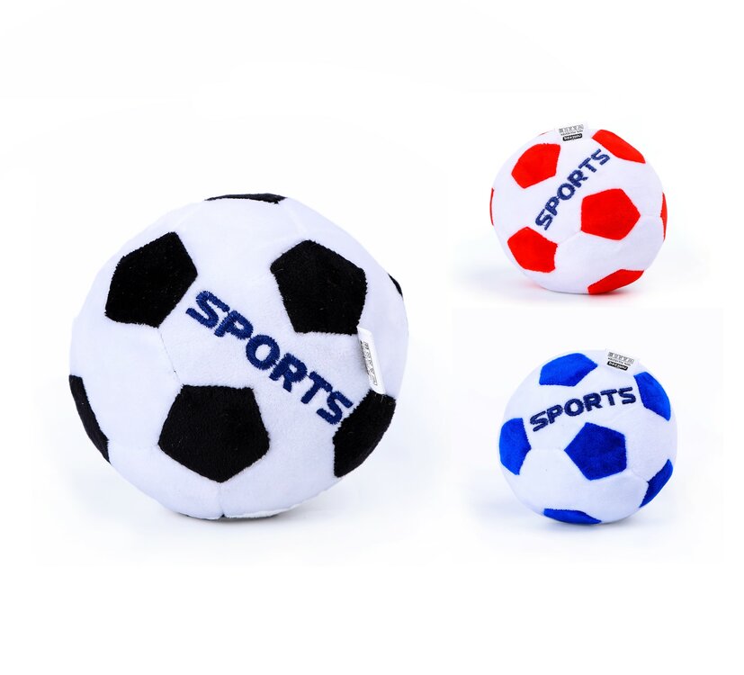 Nobleza Hondenspeelgoed - Pluche voetbal - 13 cm