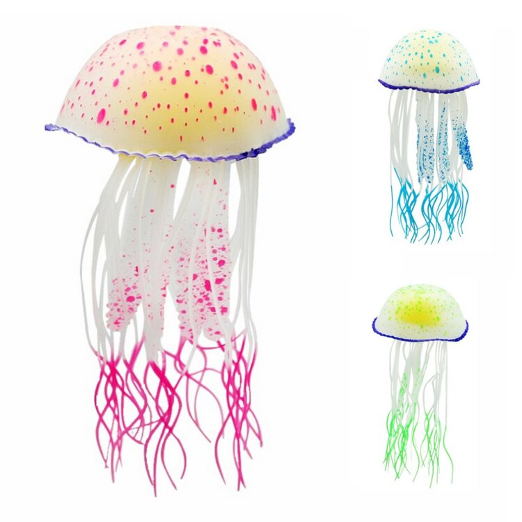 Aquarium zwevende kwal met zuignap