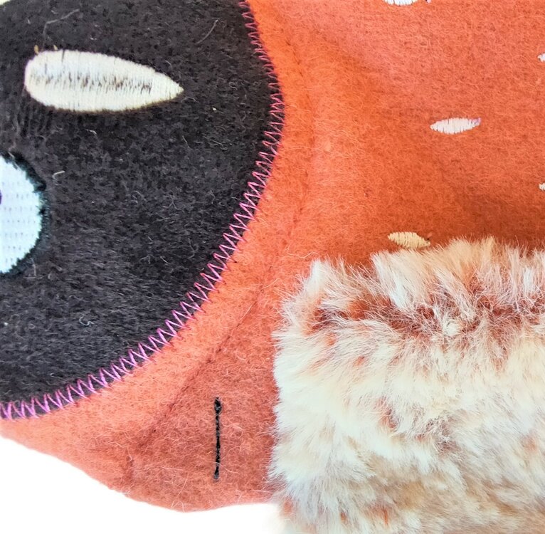Jack and Vanilla Hondenspeelgoed - Knuffel met knisper - Gerecycled - Uil - 33 cm