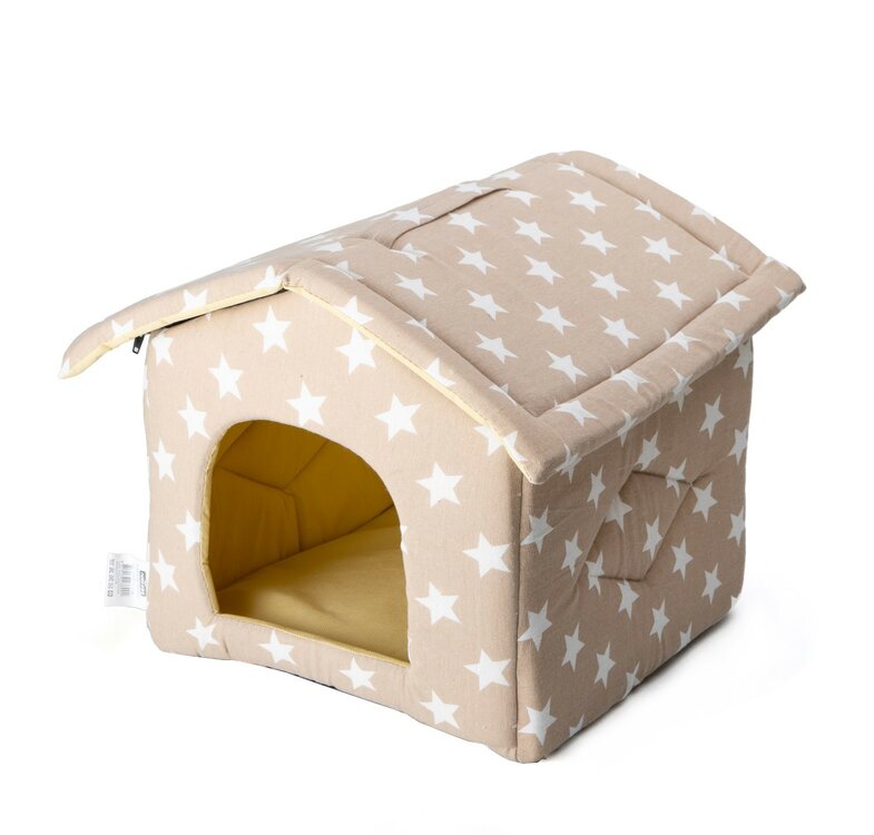 Kattenmand overdekt beige