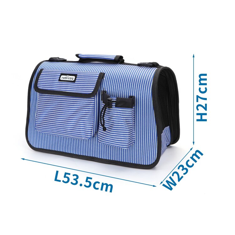 Nobleza Draagtas voor hond en kat - Tot 6 kg - 53,5x23x27 cm - Blauw