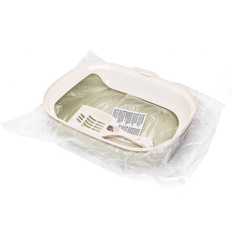 Nobleza Kattenbak met schepje - Open - Maat S - 40x29,5x13,5 cm - Groen