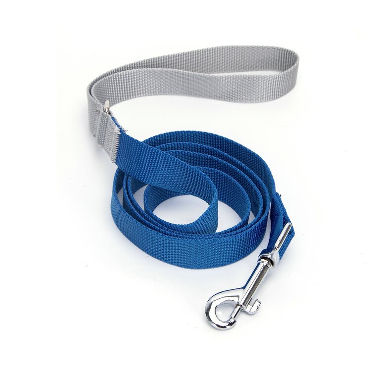 Hondenriemen Nylon grijs blauw