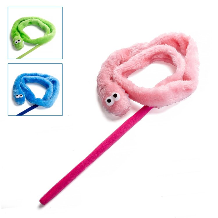 Nobleza Kattenspeelgoed - Hengel met pluche worm