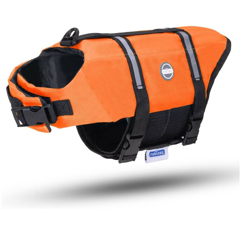 Oranje zwemvest voor honden 32 cm
