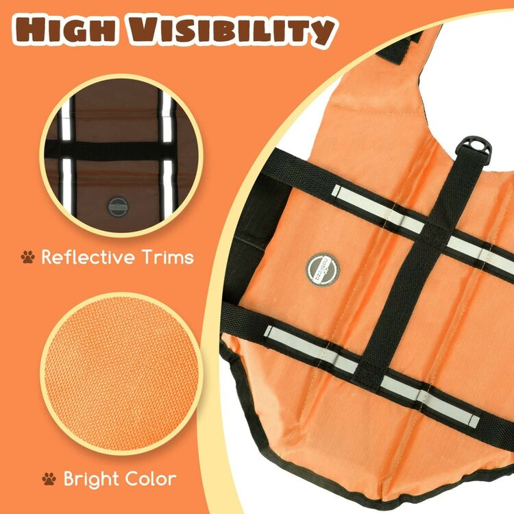 Nobleza Hondenzwemvest - Oranje - 35 cm
