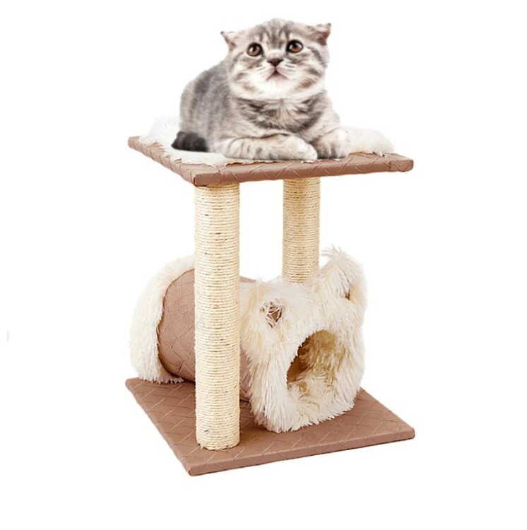 Katten krabpaal fluffy cilinder