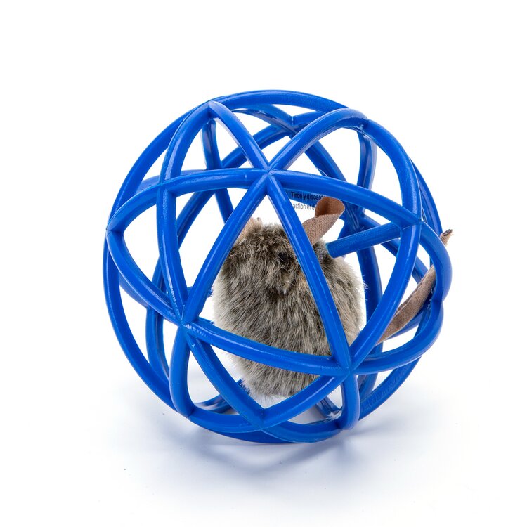 Kattenspeelgoed grote bal met muis