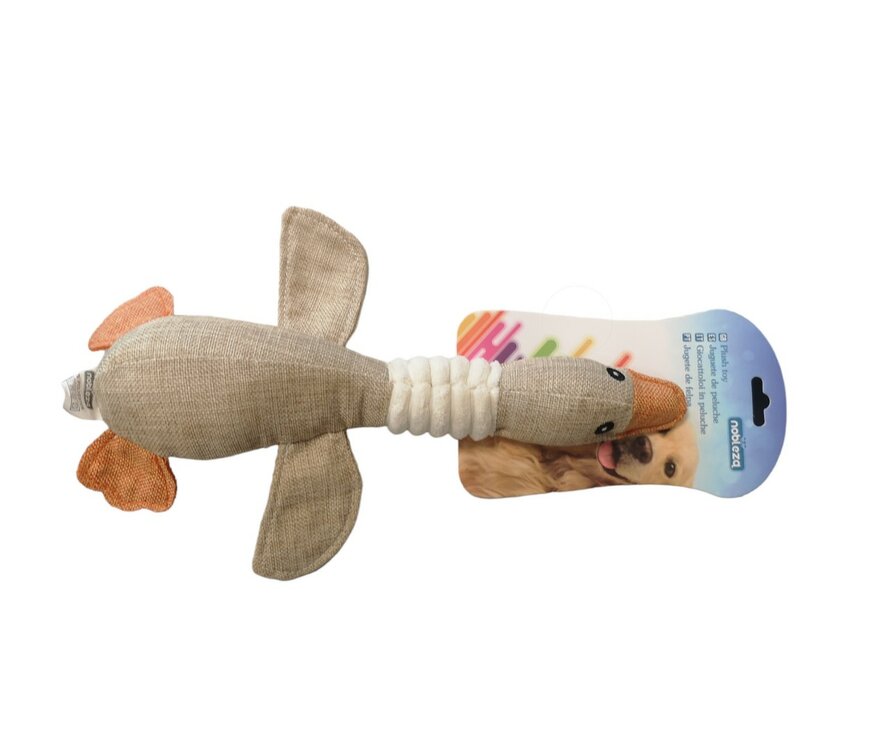 Nobleza Honden piepspeelgoed - Pluche gans